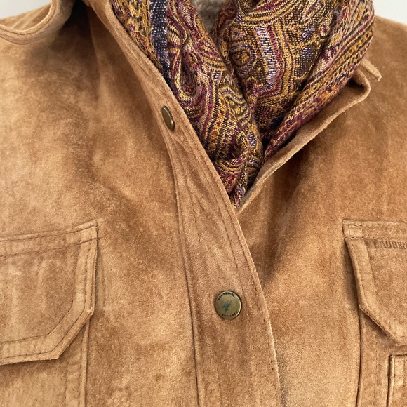 NWOT 23” PTP 1X Ralph Lauren suede snap vest XL XXL - Picture 7 of 7